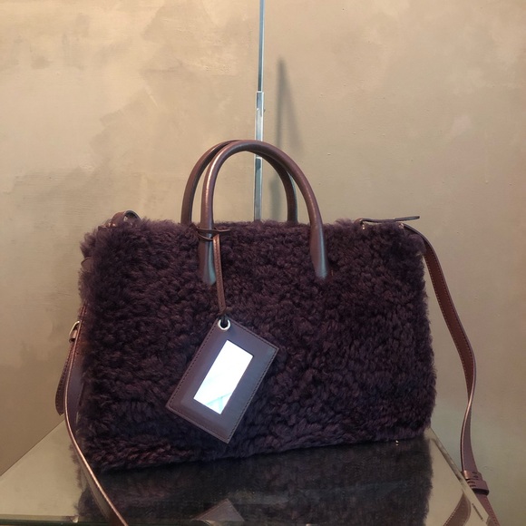 BALENCIAGA padlock shearling 2 way bag - Picture 1 of 8